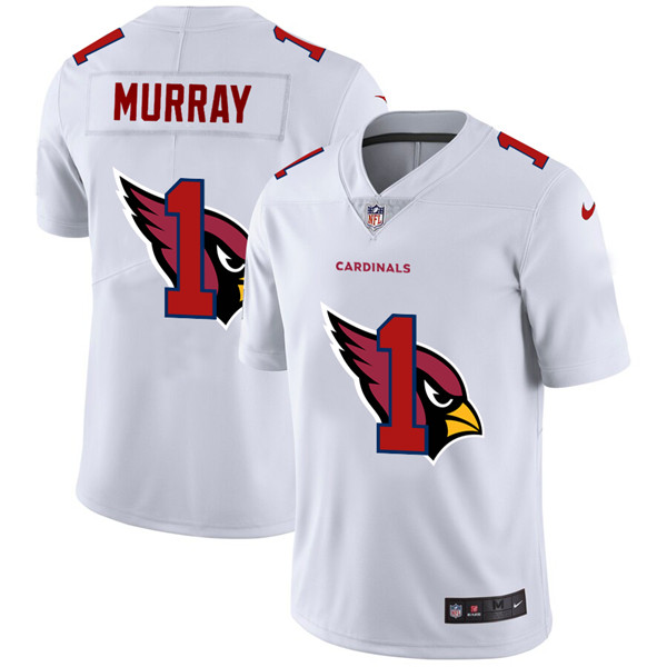 Men's Arizona Cardinals Active Players Custom 2020 White Shadow Logo Limited Stitched Jersey